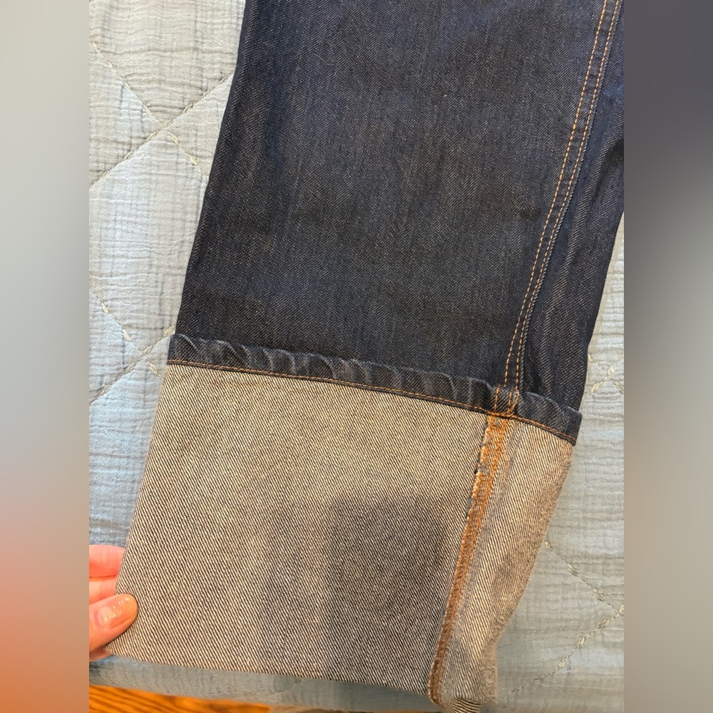 Kate Spade x Target Jeans Dark Wash Wide Leg | Cuffed Straight Leg | NWT Size 2 - Picture 7 of 11